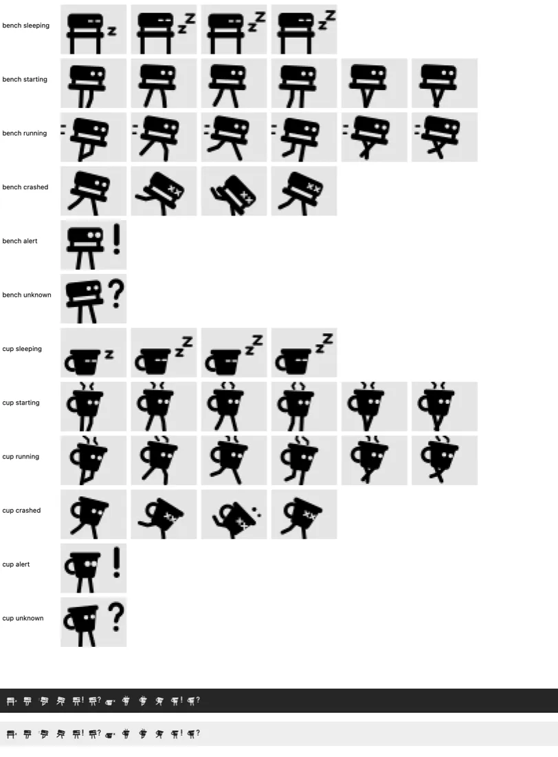 Every frame of the two built in runners